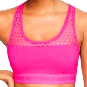 VS PINK Ultimate Mesh Racerback Sports Bra Size Large